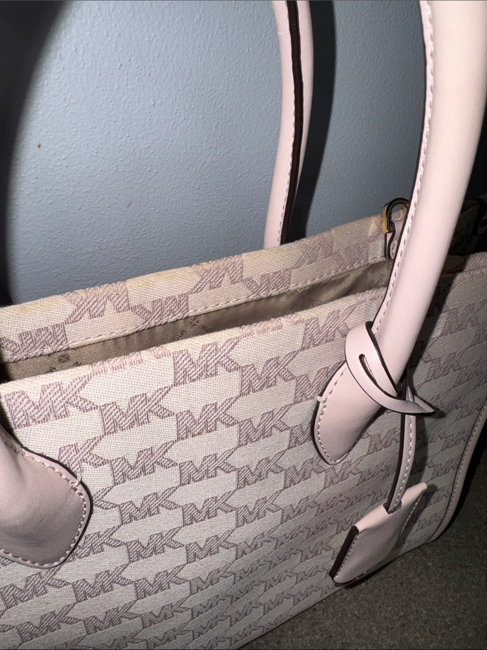 Michael Kors Mirella tote bag MK print Powder Blush Multi color - Picture 8 of 12